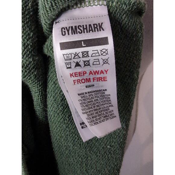 Gymshark Lg green rest day sweats shark logo sweatshirt hoodie - Picture 8 of 9